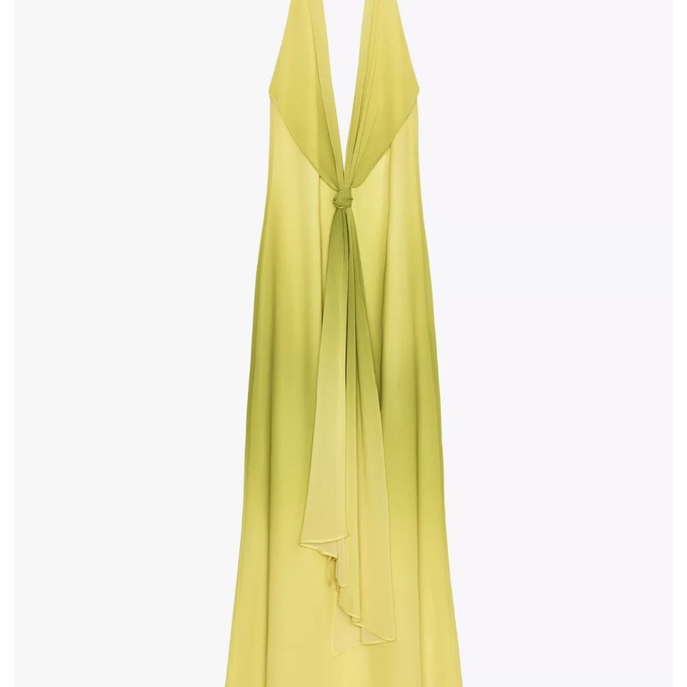Zara LONG DRESS WITH SCARF DETAIL 🔼 - Picture 8 of 8